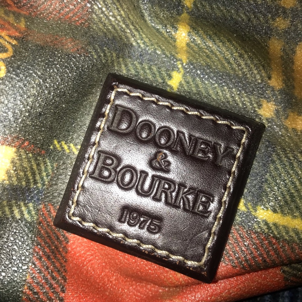 Dooney and Bourke plaid purse with ladybugs